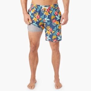 Fair Harbor Anchor Swim Trunks | Men’s XXL | Yellow Tropics